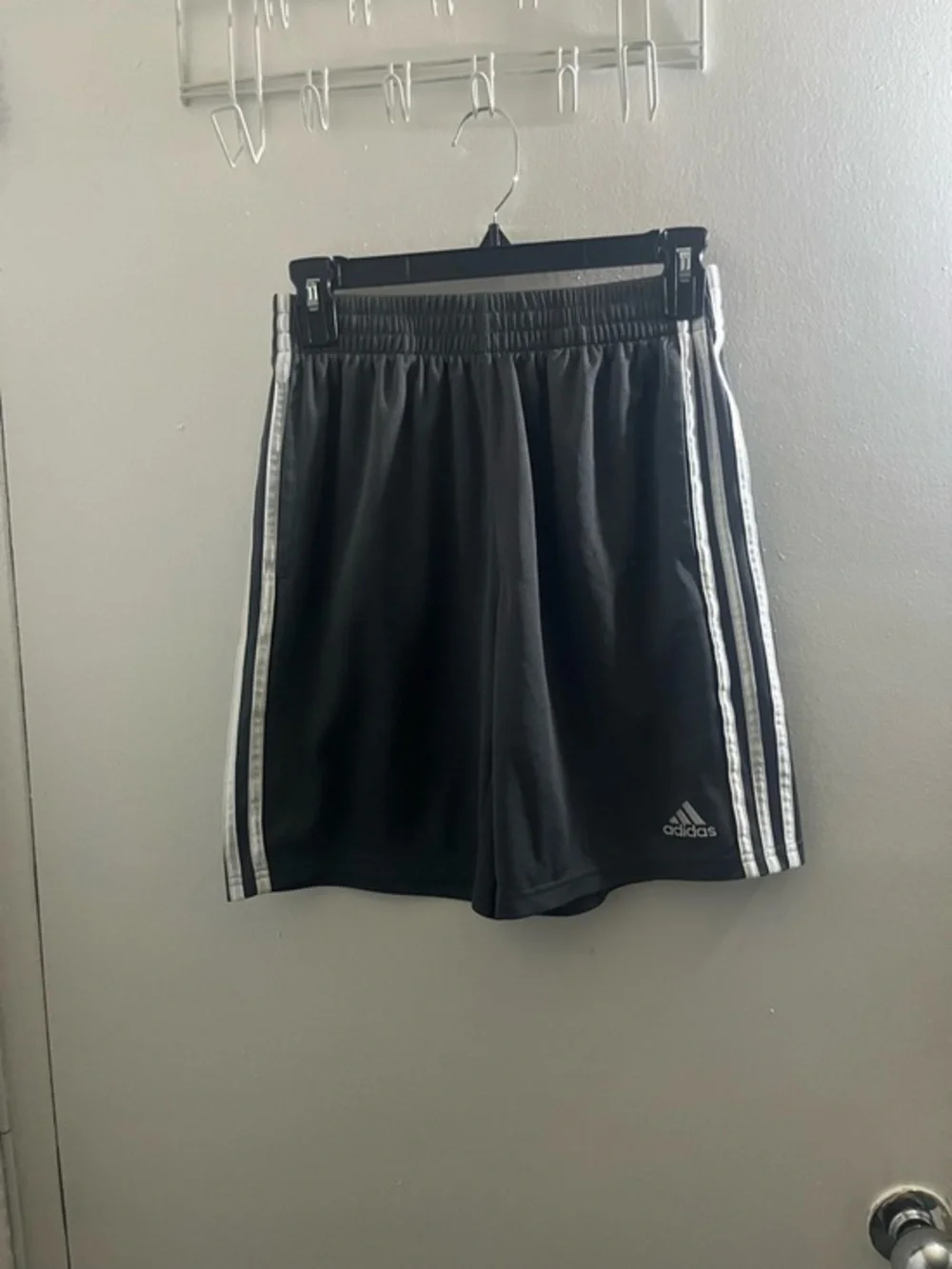 Adidas Men's gray Athletic Shorts with 3-Stripe Side Detailing - Picture 1 of 7